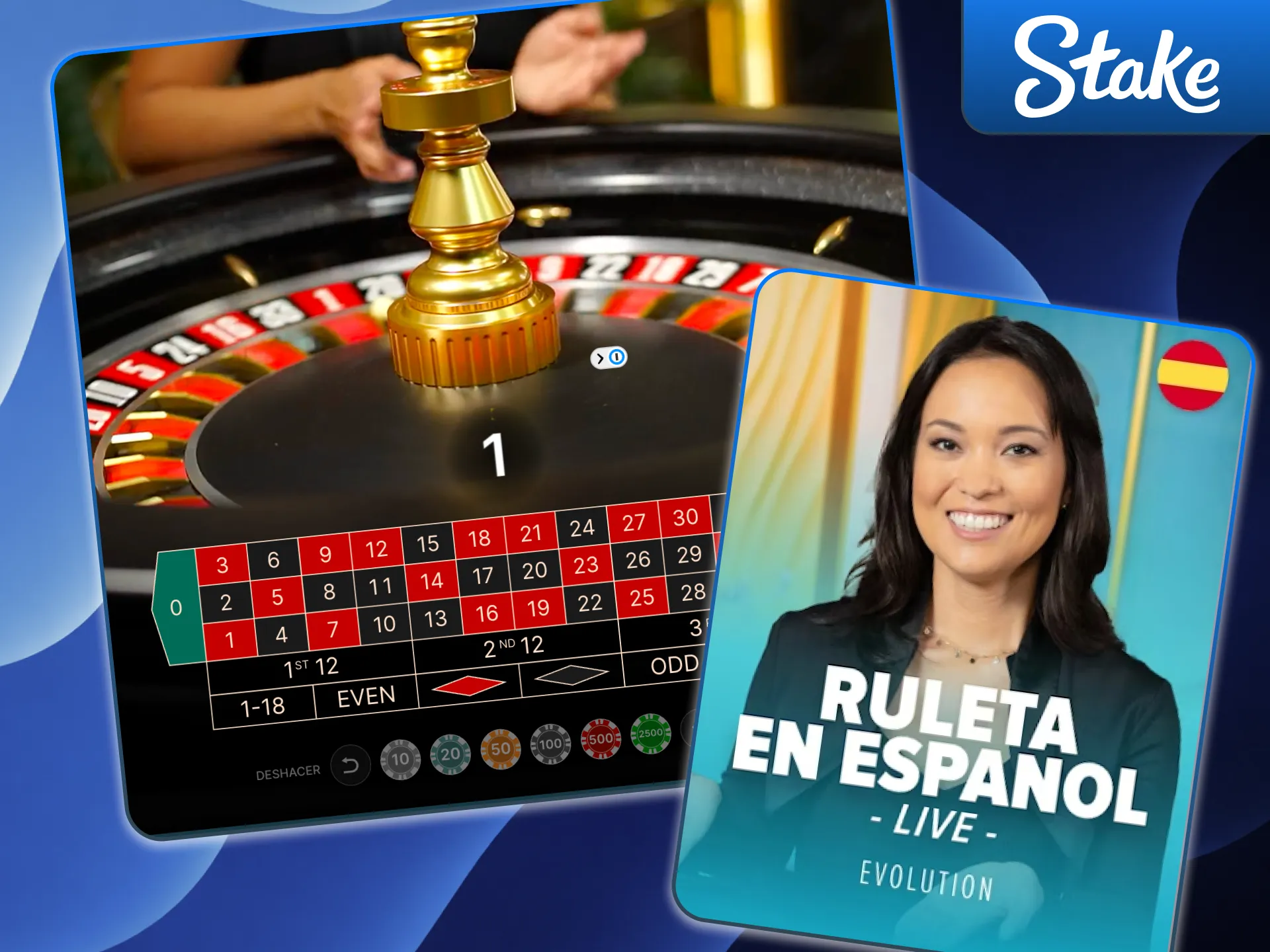 Disfruta de la Ruleta en Español con crupieres en vivo en Stake.