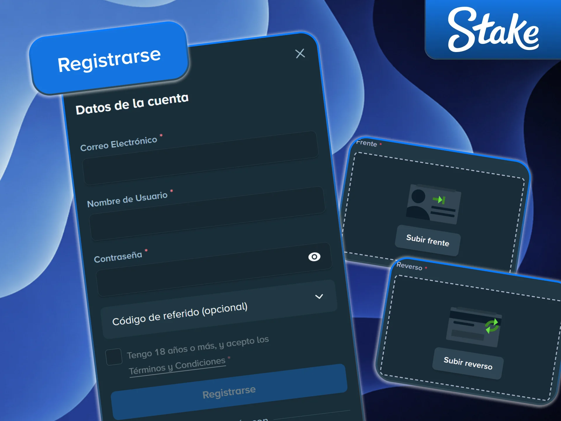 Crea tu nueva cuenta de usuario en Stake oficial Argentina.