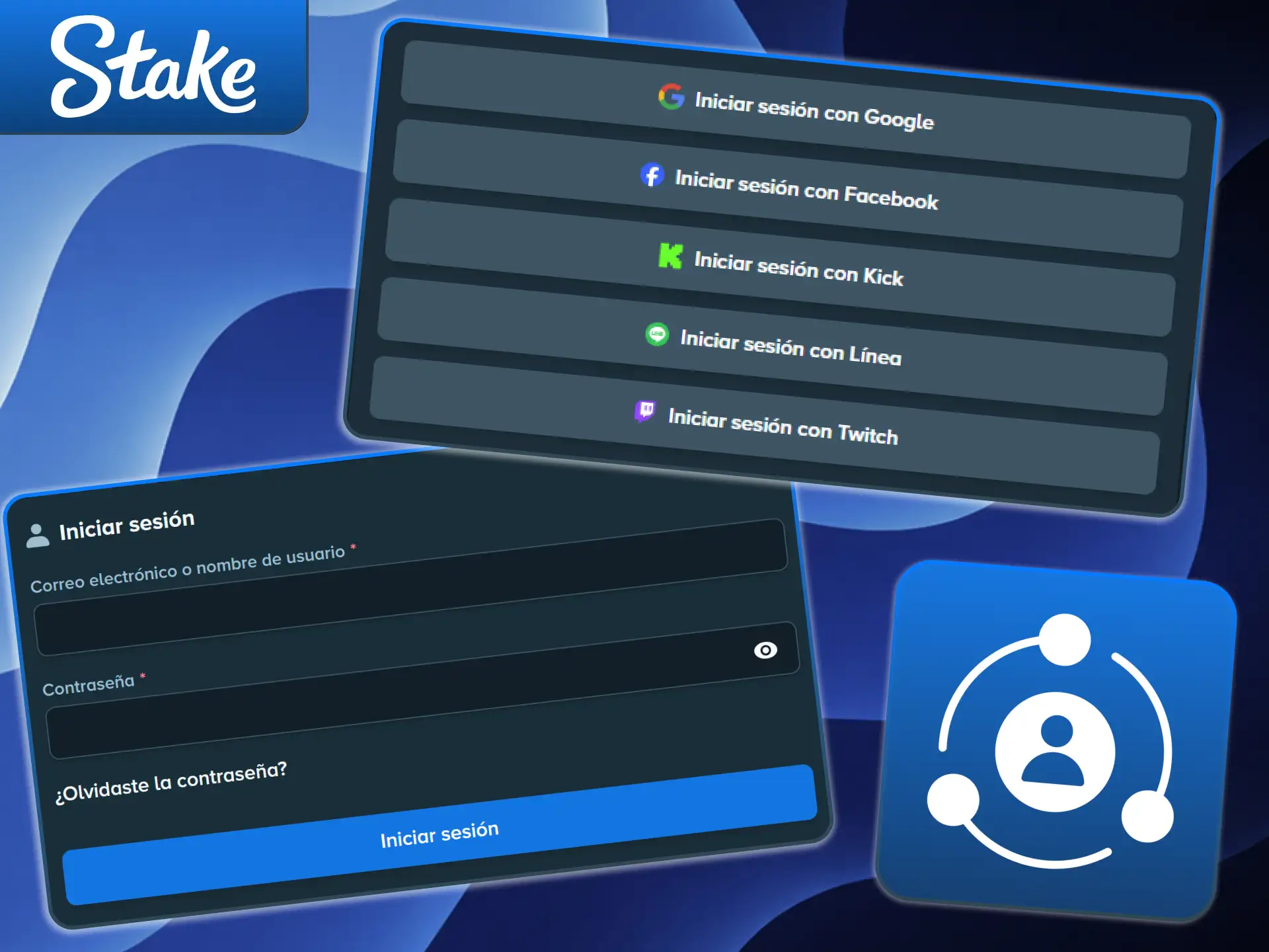 Conéctate al instante utilizando la opción de inicio de sesión con redes sociales en pocos pasos.