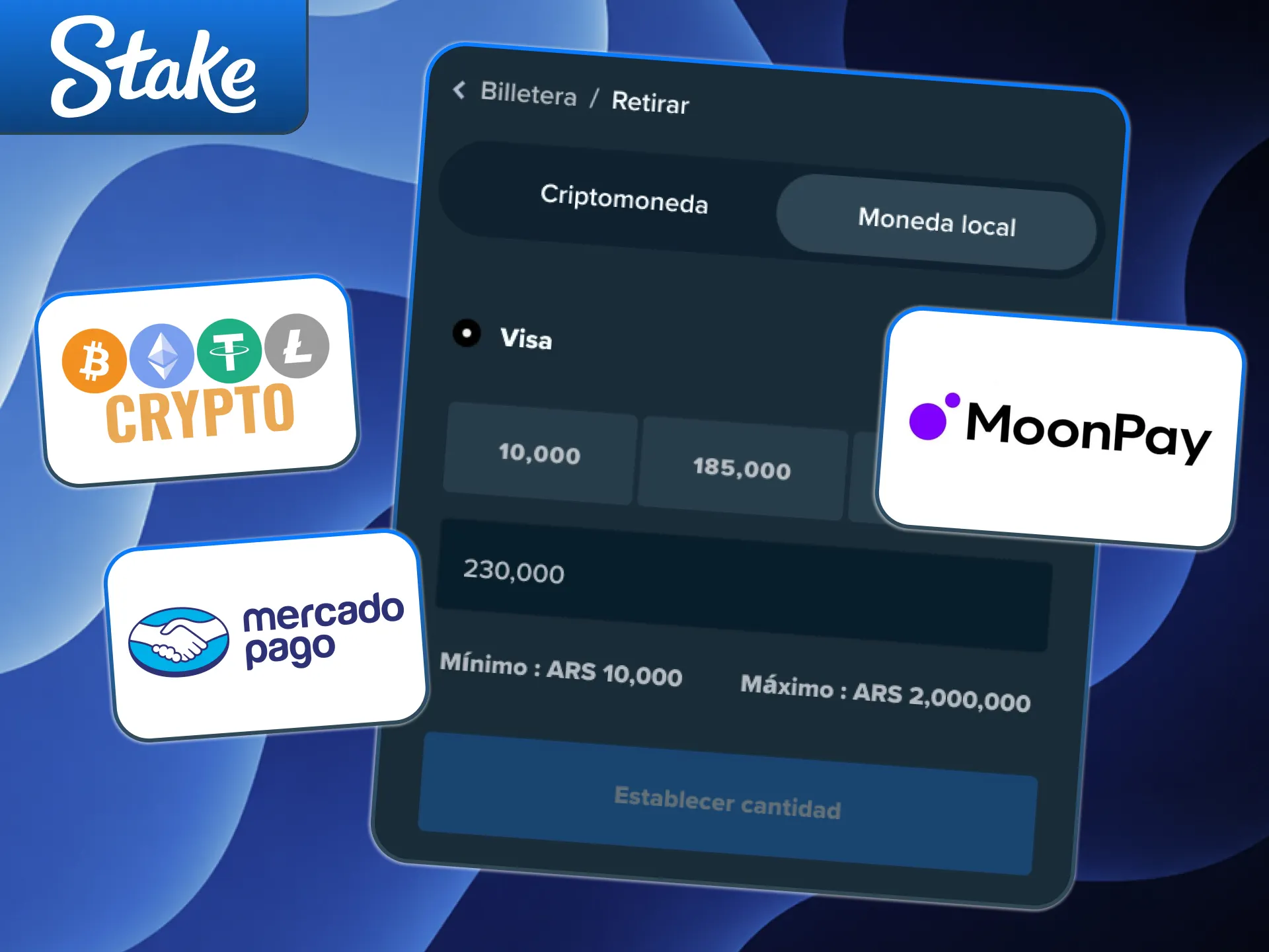 Mirá los métodos de retiro y cobrá tus ganancias en Stake.